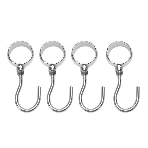 Wardrobe 25mm Dia Tube Rod Adjustable Clothes Coat Hooks Han