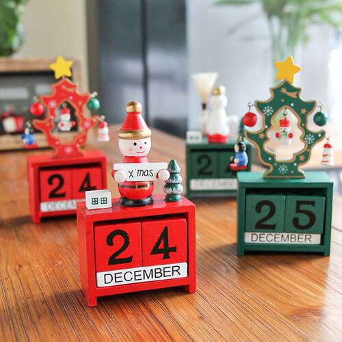Wood Christmas Decoration Nutcracker Puppet Advent Calendar