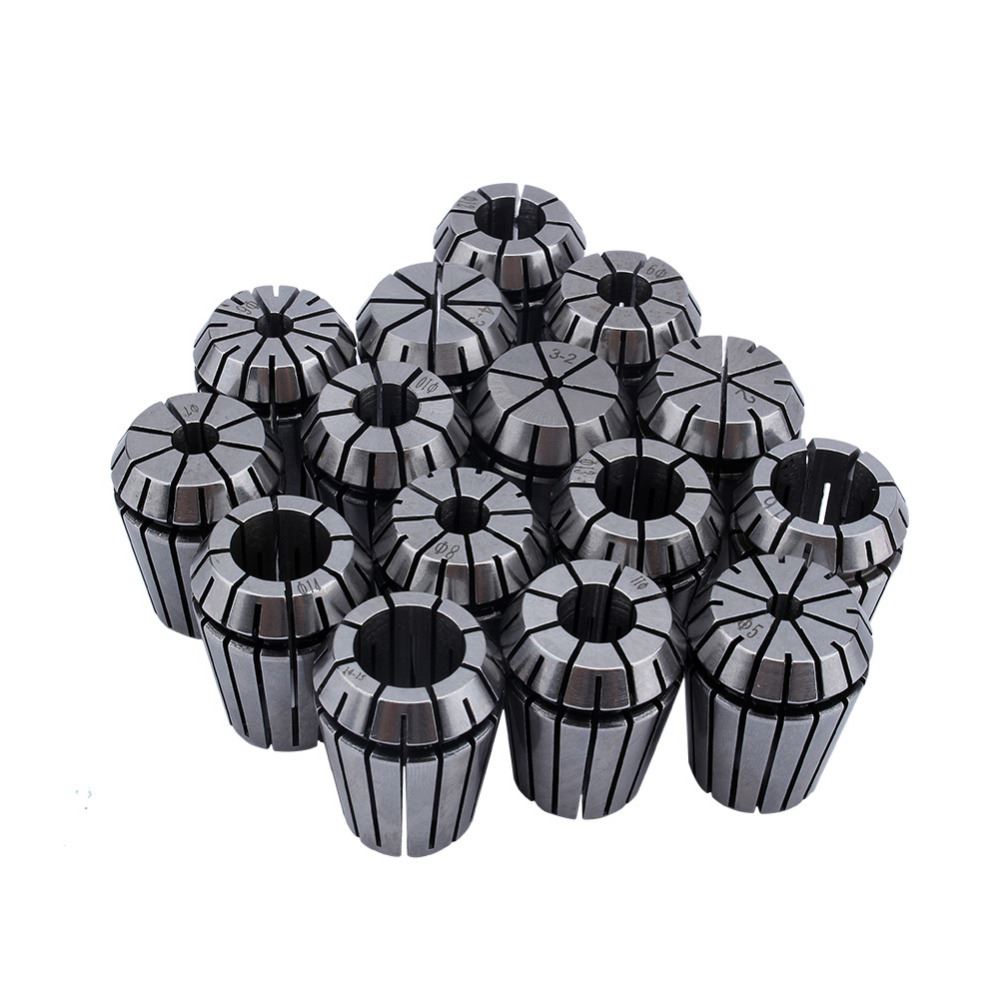 15Pcs ER25 2-16mm spring collet chuck Accuracy 0.008mm Colle