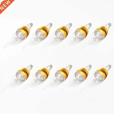 10 pcs 3W E14 270LM 2800K ~ 3000K Warm White LED Candle Lamp