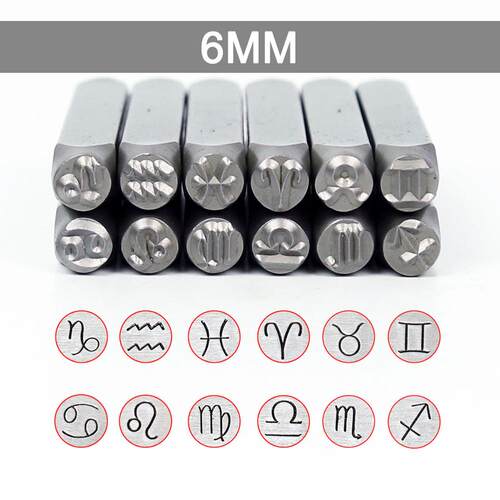 6MM Horoscope/Twelve constellations Zodiac Sign 12PCS Desi