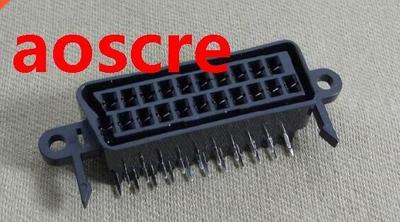 2 Pieces 21 Pins Right Angle Type Scart Socket Connector
