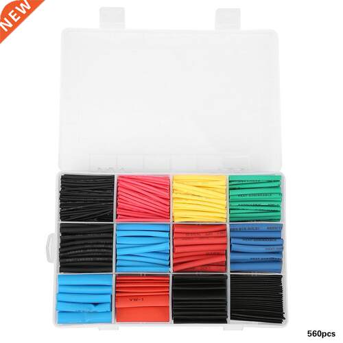 560pcs Mixed-colored Heat Shrink Tubing Wrap Cable Sleeve Sh
