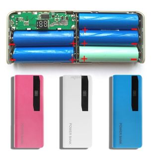 5x 18650 Li Battery Charger LCD Display DIY Power Bank Case