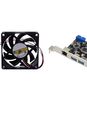 1 Pcs 7CM 70MM PC CPU Cooling Cooler Fan  1 Set USB 3.0 Eth