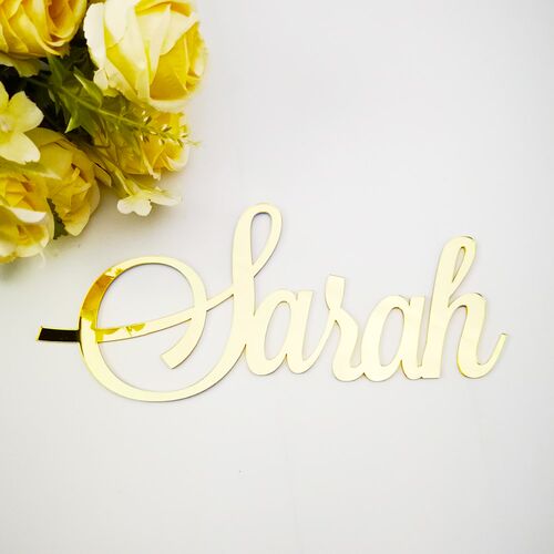 Custom Mirror Rose Gold Baby Name Sign Nursery Wall Decorati