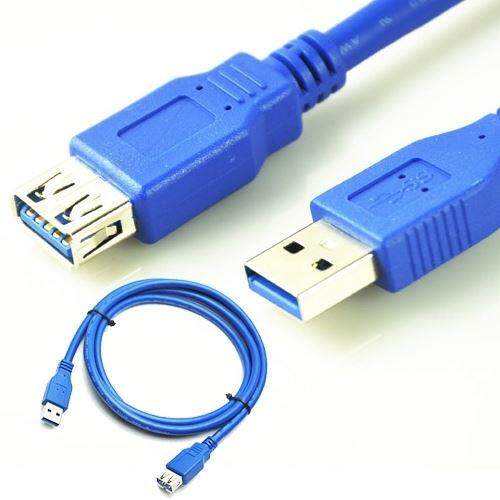 1M Blue USB Cable 3.0 A Male to A Female Extenson USB Cable