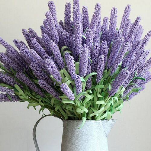 2017 4 Colors Available New 12 Head/bouquet Artificial Laven