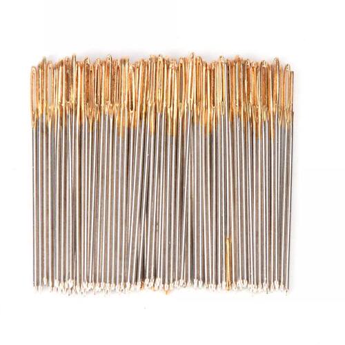 100 PCS Golden Tail Embroidery Fa Cross Stitch Needles S