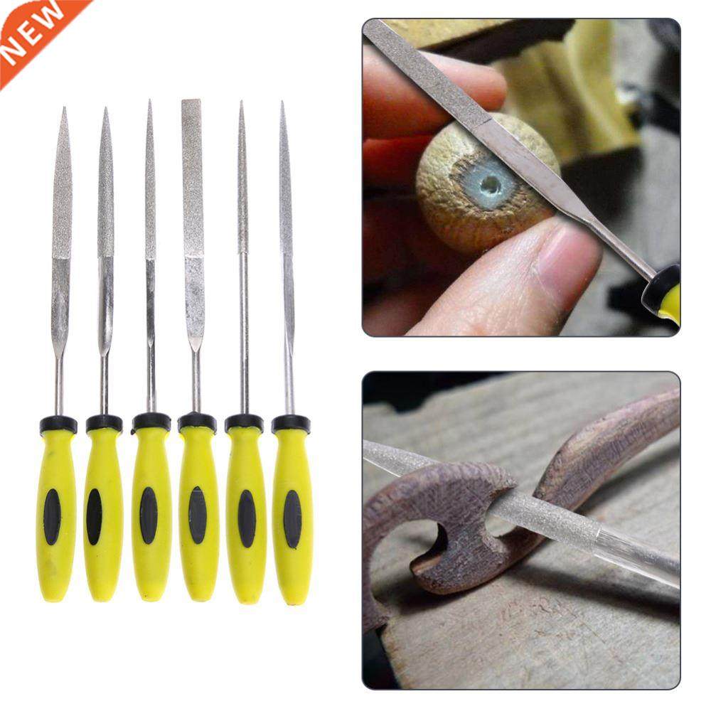 6pcs metal file mini assorted rasp diamond needle file set r