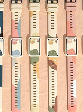 Morandi Color Strap For Huaweis Band 6 Samrt Watch Silicone