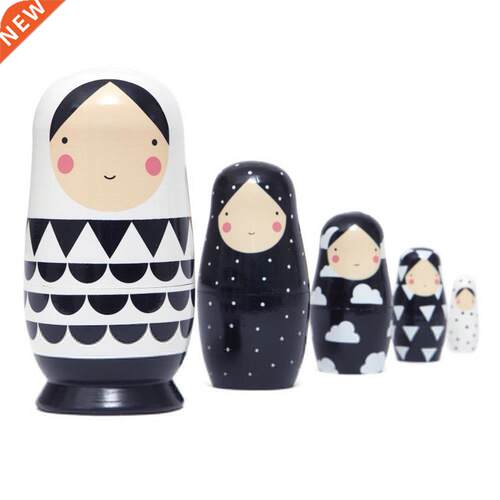 1 Set Wooden Russian Nesting Doll Matryoshka Dolls for Child