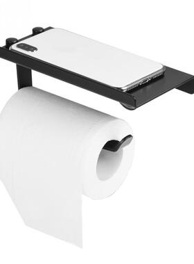 Space Aluminum Toilet Bathroom Paper Holder Phone Shelf Wall
