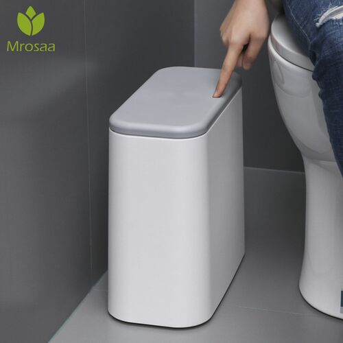 Mrosaa 10L Trash Cans For The Kitchen Bathroom Wc Garbage Cl