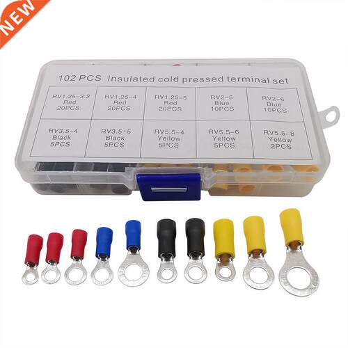 102Pcs/Box RV Rng Termnals Electrcal Crmp Wre Cable Con