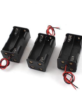3 pieces black 4 x 1.5V AA Batteries holder holder case lead