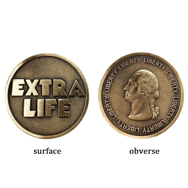 Movie Ready Player One Extra Life Coin Quarter Cosplay Prop