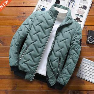 Autumn Jacket Men Cotton Padded Jacket Korean Fashion Setwea