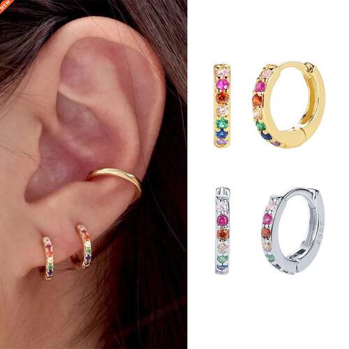 ELESHE 925 Sterling Silver Huggie Hoop Earrings for Women wi