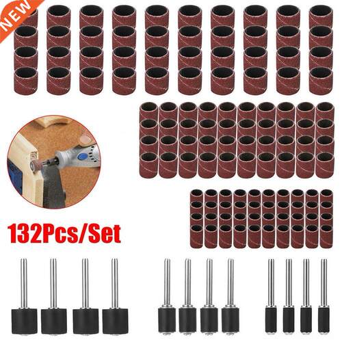 12Pcs /set Sanding Bands Drum Sleeve Grit Mandrel Sand Rin