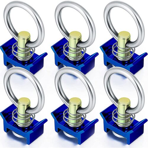6Pcs Single Stud Fitting L Track 4000LB Capacity With