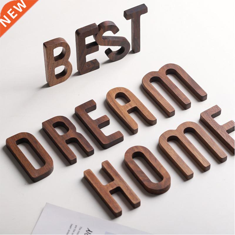 1pc Walnut Wooden Letter English Alphabet DIY Personalised