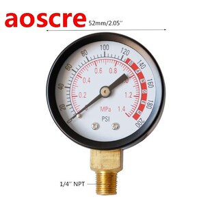 0-200 PSI Pressure Gauge Air Gauge for Air Tank 1/8