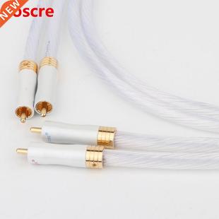 High Quality Preffair 1pair 5N Silver plated OCC RCA cable A