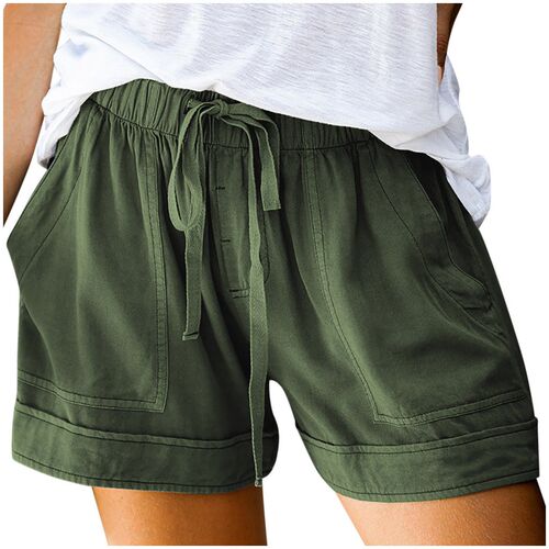 Womens Comfy Drawstring Splice women's sports shorts Casual