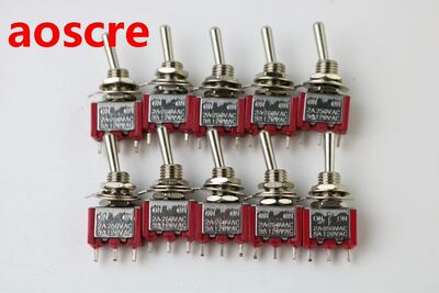 10pcs 6MM Red 3Pin 2File MTS-102 Reset free lock Button Rock