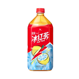 统一冰红茶柠檬味茶饮料1升*2瓶8瓶装整箱夏日饮品柠檬茶1000ml
