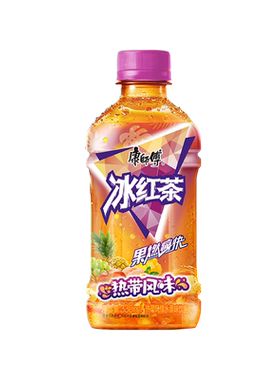 康师傅冰红茶热带风味330ml*24瓶整箱饮料批发餐饮果汁饮品迷你瓶