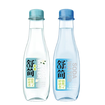 舒简苏打水385ml15瓶整箱原味茉莉花味无糖无气弱碱饮料饮品餐饮