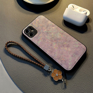 适用oppofind x8 x7 x6 x5 pro/x9/Find X8 Pro手机壳硅胶创意皮纹全包防摔保护套女挂绳新款粉紫大理石女