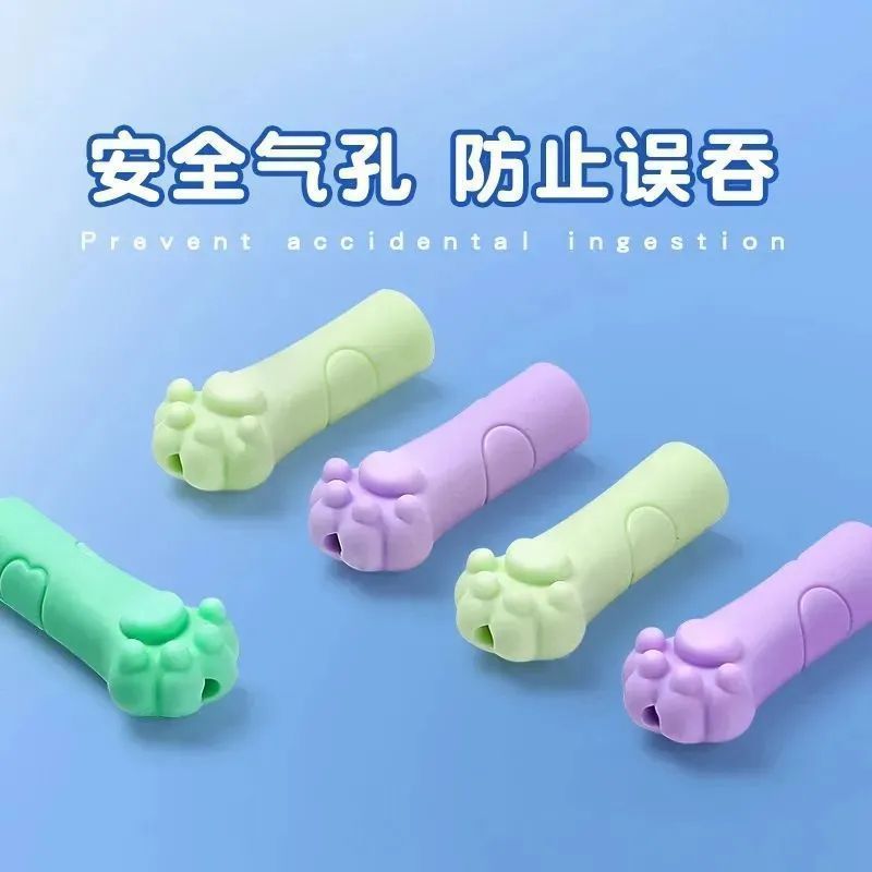 猫爪铅笔套硅胶笔帽儿童用文具护套铅笔头盖子实用可爱设计