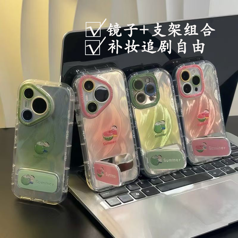 夏日西瓜小新适用vivos21 s20 s19手机壳v40 v30 v29耐脏y300 y200 y100i支架x200 x100 x90防摔x80硅胶x70套