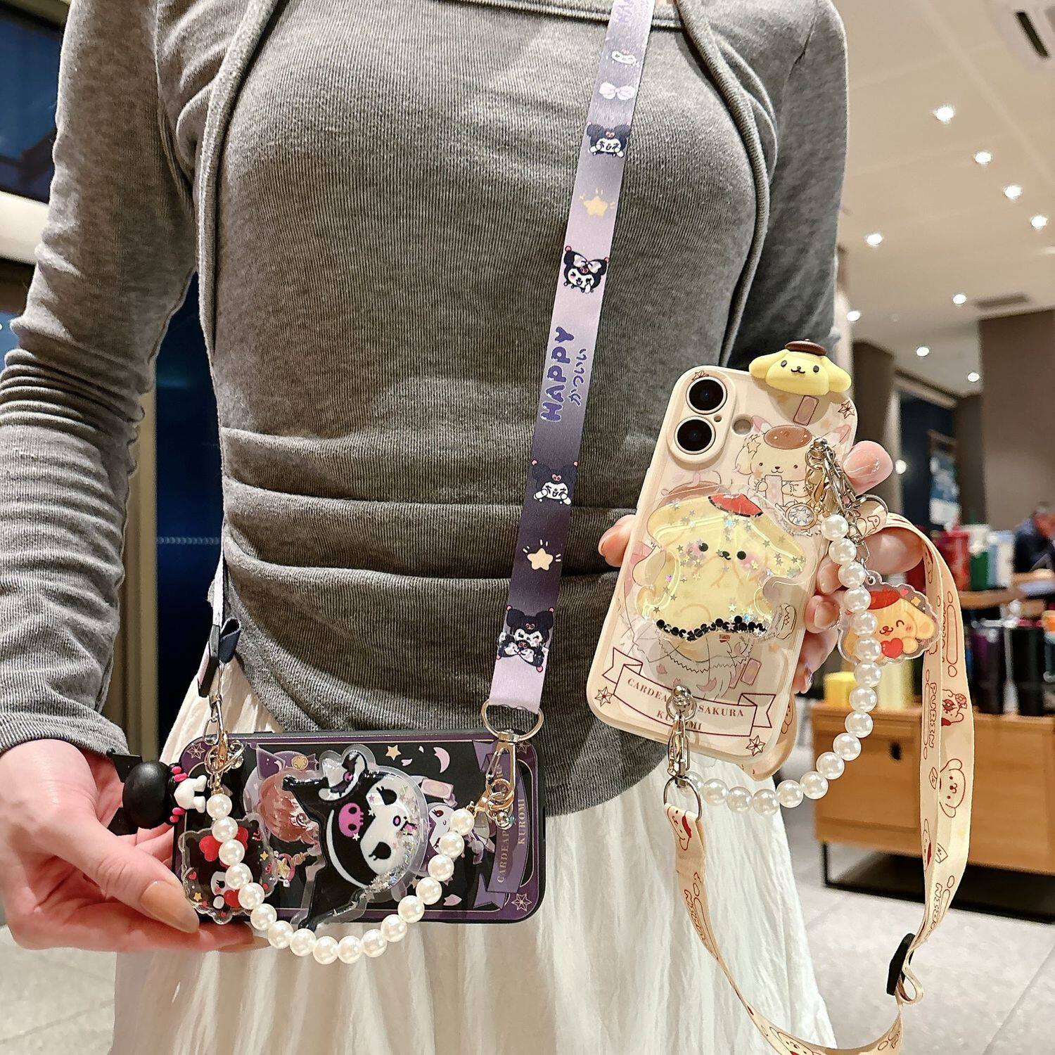 超火小樱库洛米适用苹果xsmax手机壳se女新款iPhone5 6 7 8布丁狗5s支架6s全包6sp斜挎6p防摔7p 8p xs创意xr
