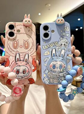 恶搞labubu适用于小米17手机壳女新款17pro巨蟹拉布布mi15 14 13手珠13lite全包miui12软12s防摔11lite保护套