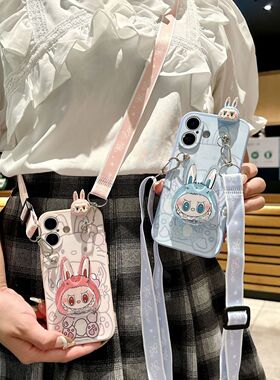 适用于荣耀400手机壳honor300少女新款200lite卡通kt猫拉布布300ultra斜挎绳荣耀100pro全包式90lite软保护套
