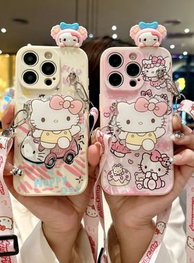 适用于oppoa60手机壳女新款a59st三丽鸥烟花kitty猫a72斜跨式a73全包式a77防摔a78支架a79趴趴a83硅胶保护套