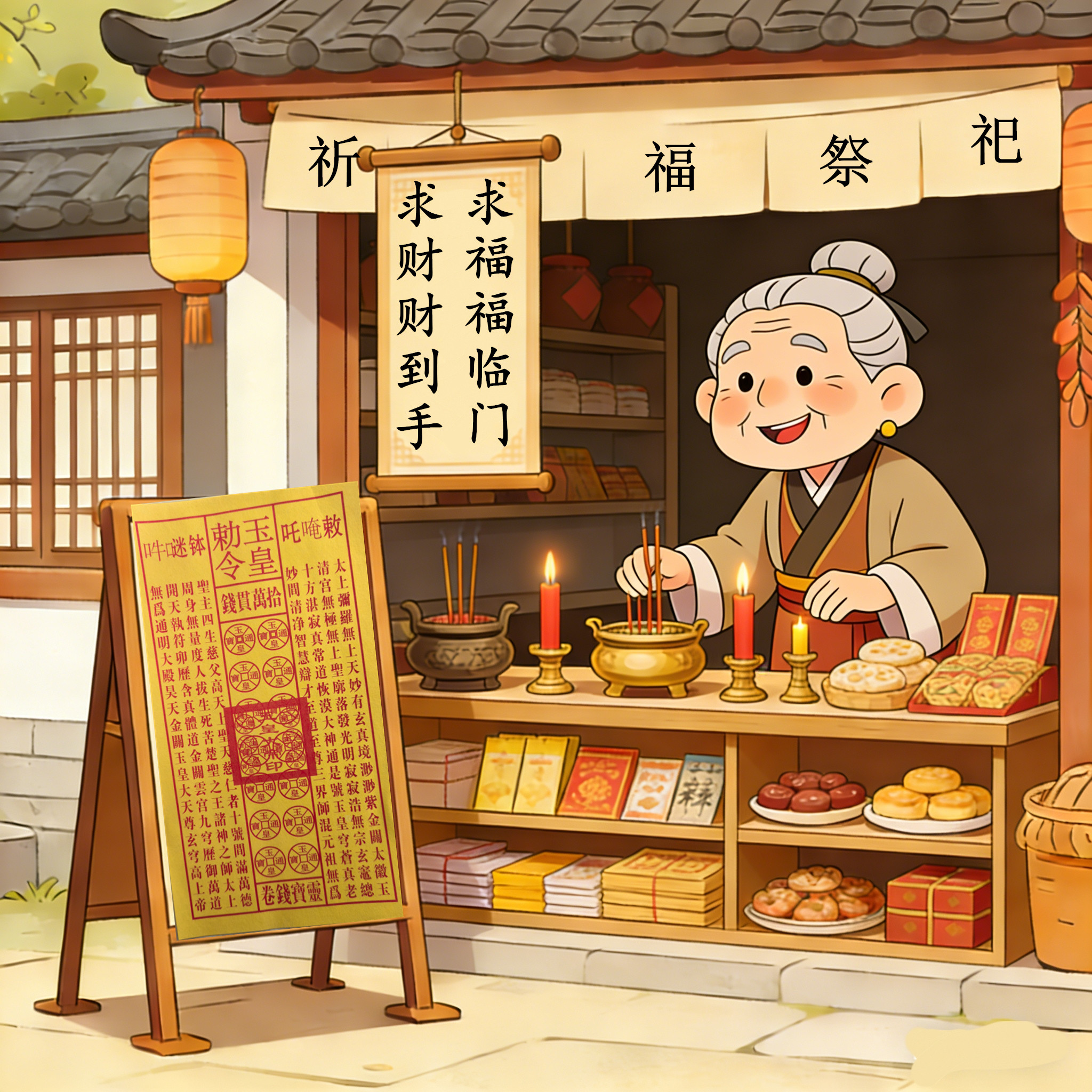 加厚玉皇钱玉皇通宝带印章黄裱纸勒令一万贯灵通宝通手工朱砂加盖