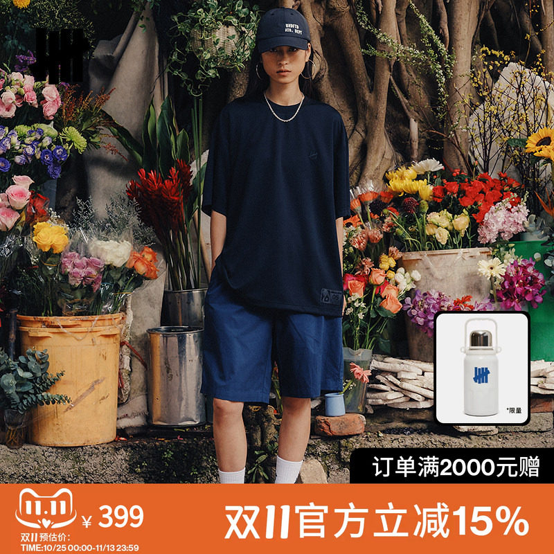 UNDEFEATED五条杠官方夏季时尚潮流男女同款运动休闲工装短裤