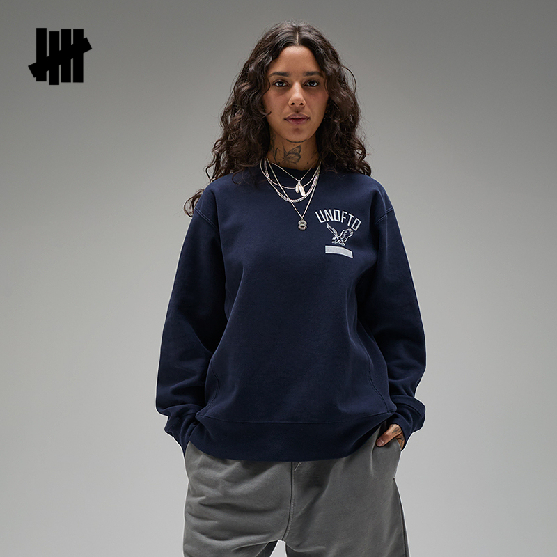 五条杠休闲圆领卫衣男女同款