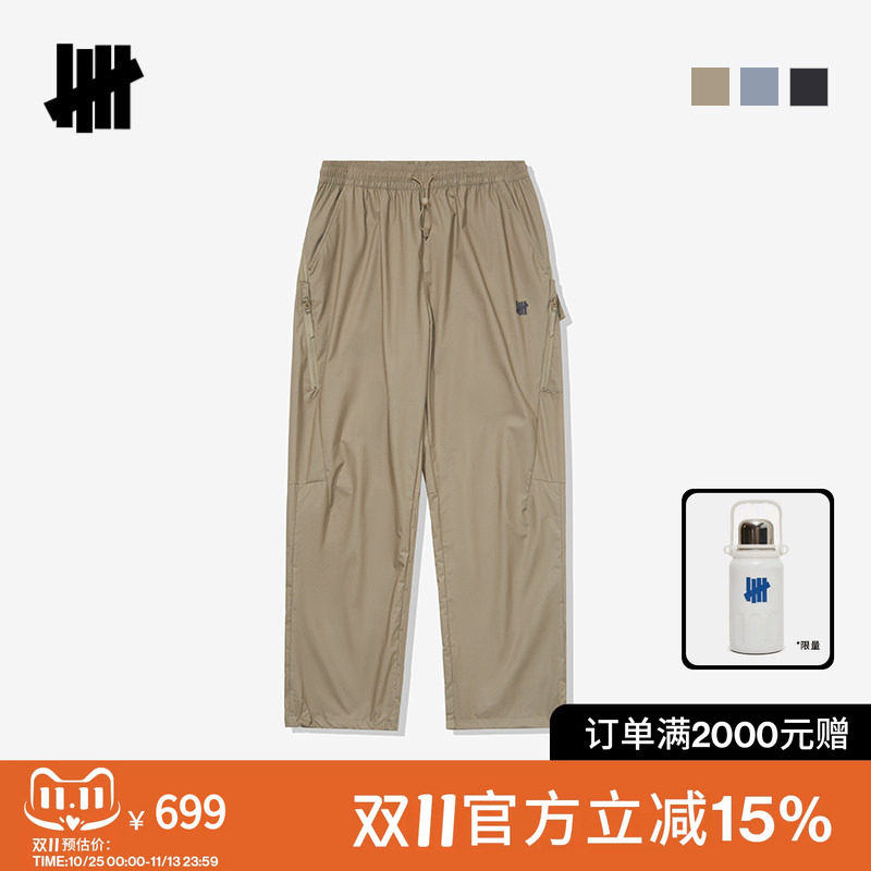 UNDEFEATED五条杠官方秋季男女同款时尚潮流防泼水户外机能裤