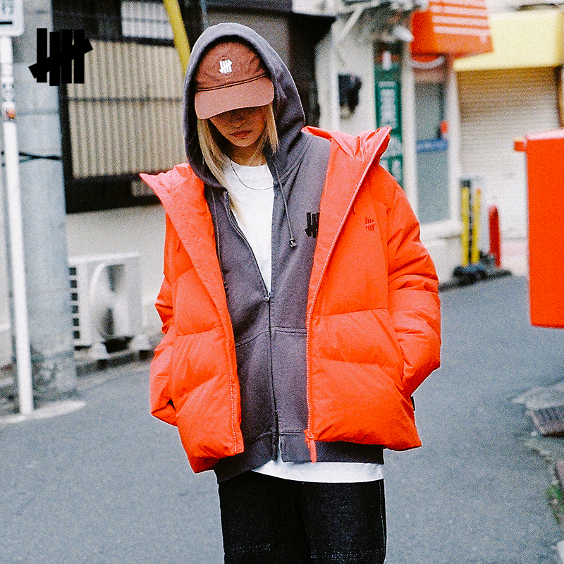 UNDEFEATED五条杠官方冬季新品CORDURA短款连帽厚款羽绒服