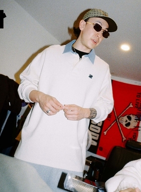 UNDEFEATED五条杠官方秋季新品时尚潮流美式复古马球衫牛仔领polo