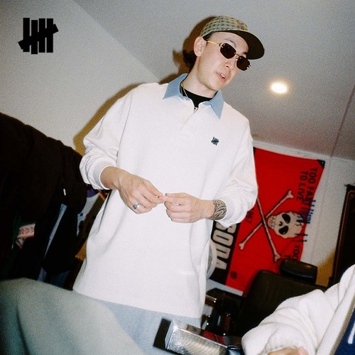 五条杠复古马球衫牛仔领polo衫