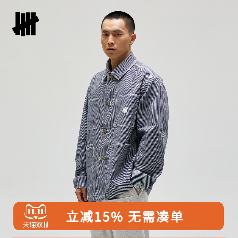 UNDEFEATED五条杠官方时尚美式条纹多口袋工装夹克外套秋季新品