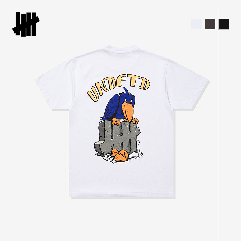 UNDEFEATED五条杠官方夏季新品创意鹰图案休闲宽松圆领短袖T恤