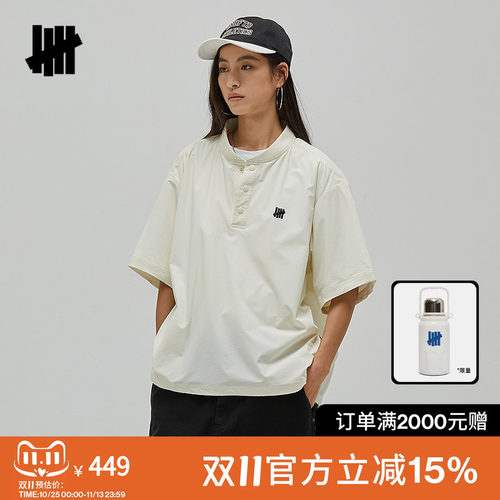 UNDEFEATED休闲LOGO梭织短袖衬衫